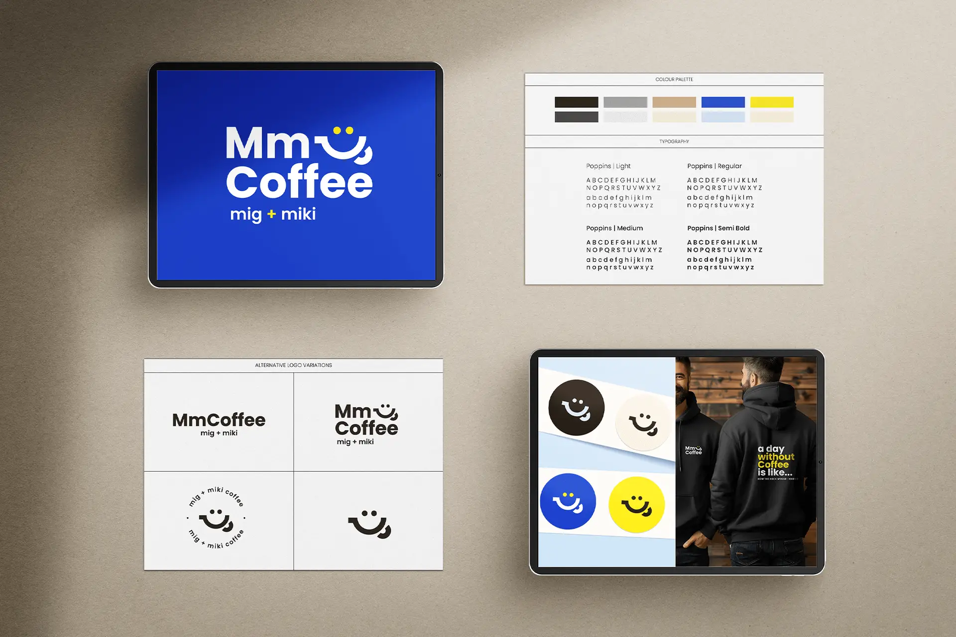 MmCoffee visual brand identity