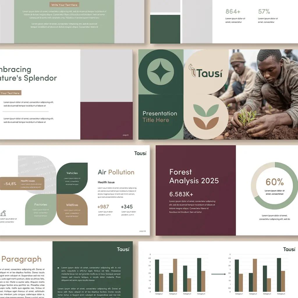 Tausi Forests marketing collateral