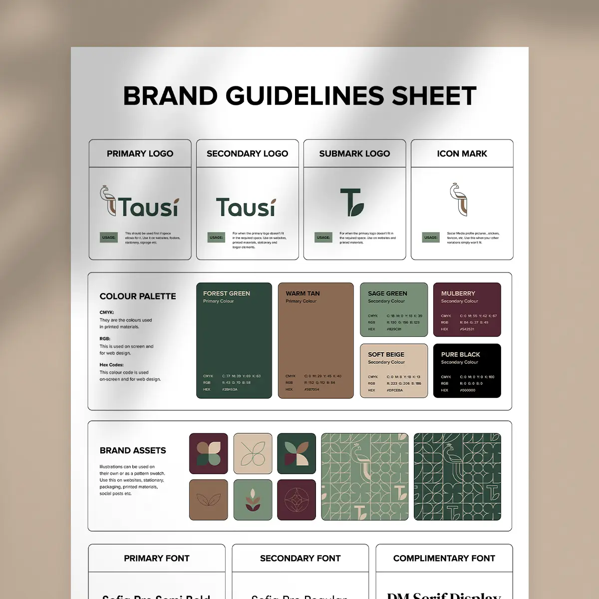 Tausi Forests brand identity design
