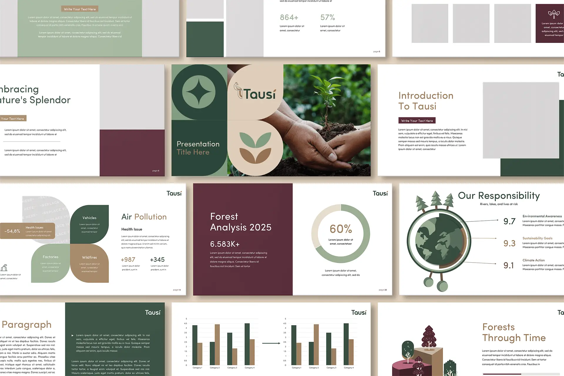 Tausi Forests sustainability report design